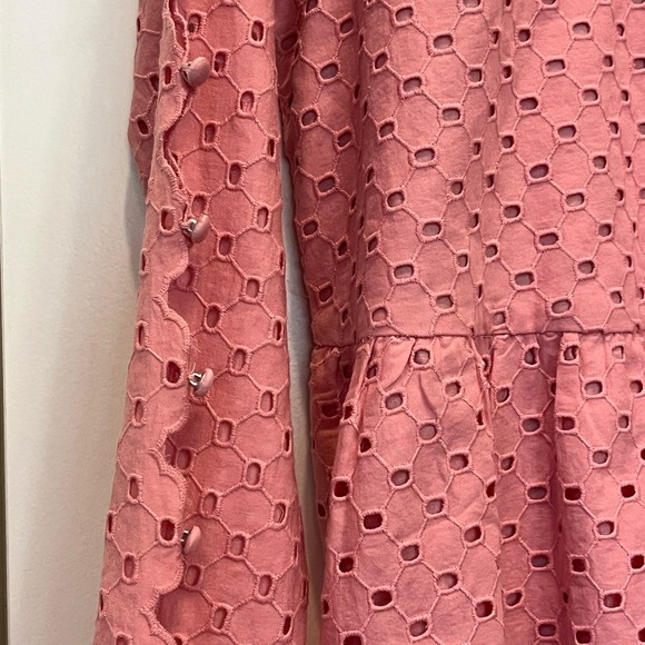 NWT ANTONIO MELANI Patricia Eyelet Pink Dress - Picture 8 of 12